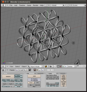 Blender rendering a 3D knot