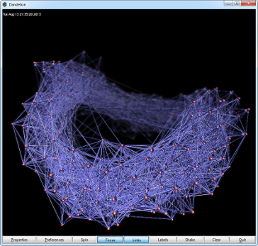 Dandelion memory thread graph with focus blur