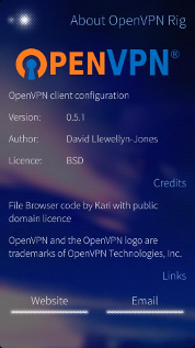 OpenVPN-About screen